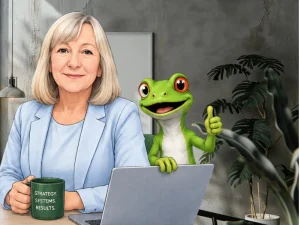 Christine Abela and Gecko